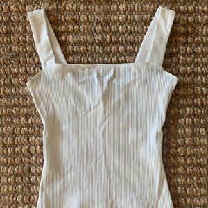 Reformation Jeans white ribbed tank